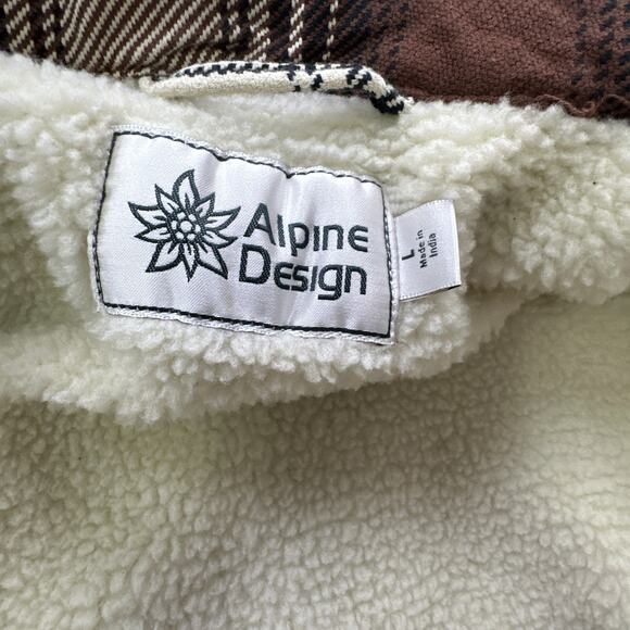 Alpine Design Shirt Jacket Shacket Women's Size Large Sherpa Lined Full Zip NEW - Picture 9 of 13